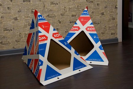 Картонный домик для кошек